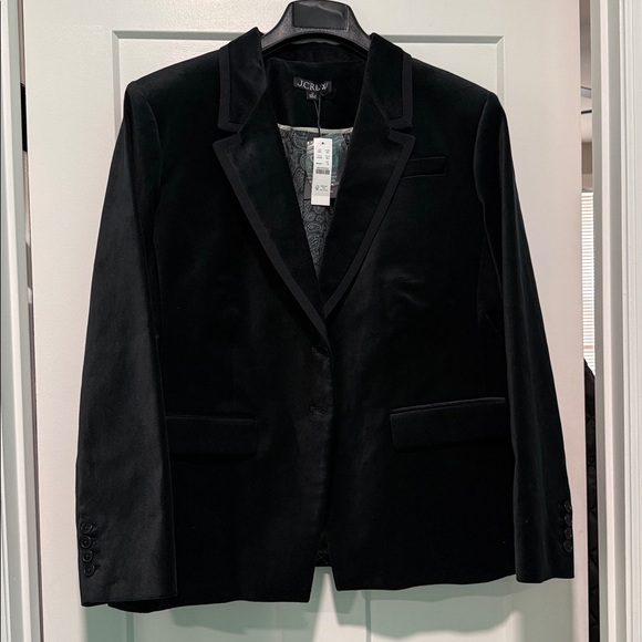 J. Crew Madelyn Blazer in Black Velvet - Picture 4 of 8